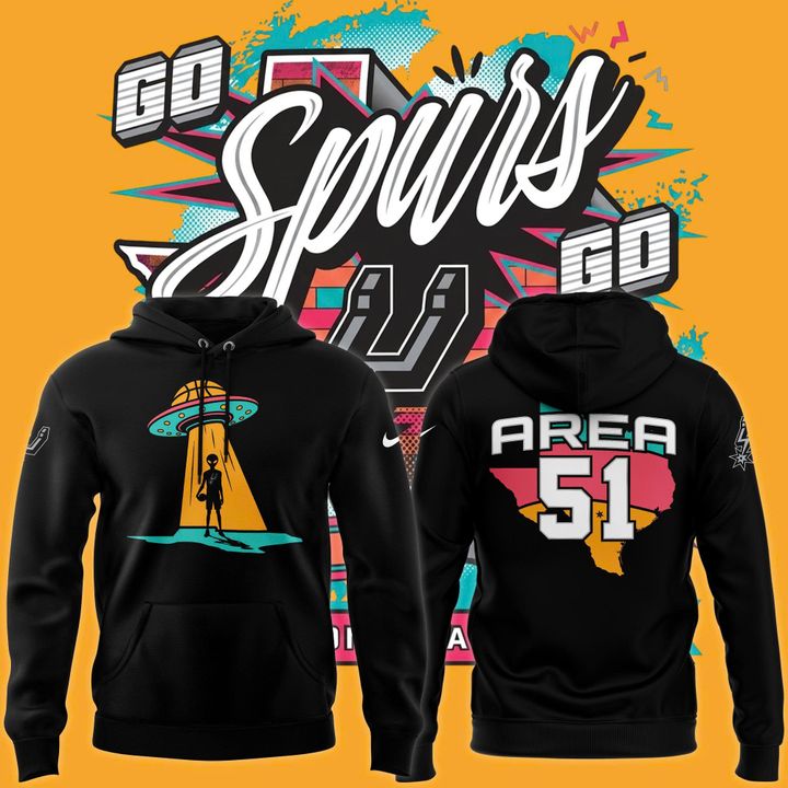 San Antonio Spurs Fiesta Alien Landing Hoodie