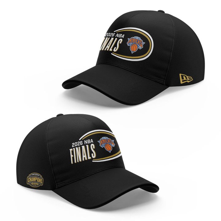 Men's New York Knicks  Black 2026  Eastern Conference Champions Locker Room 9FIFTY Snapback Cap