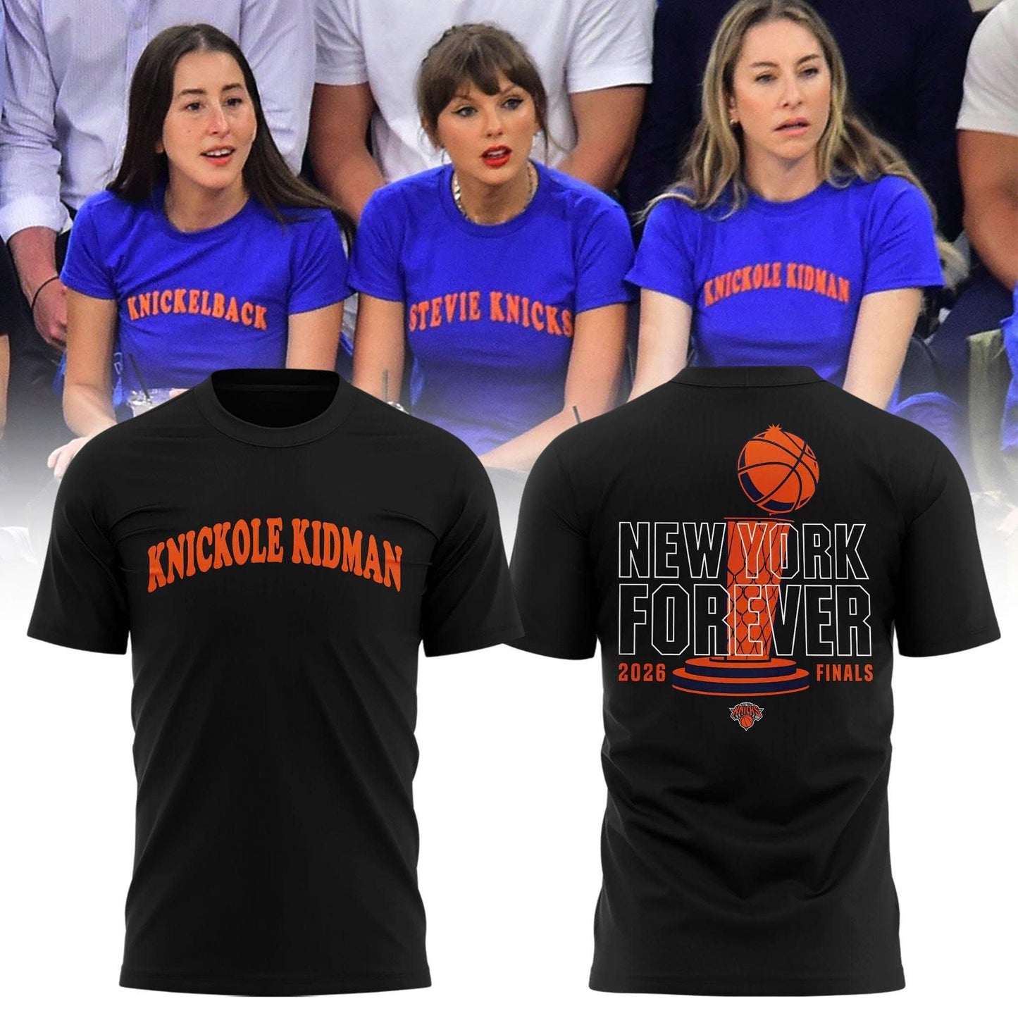 Knickole Kidman Shirt, Taylor Swift Shirt-Black, New York Knicks Finals Shirt
