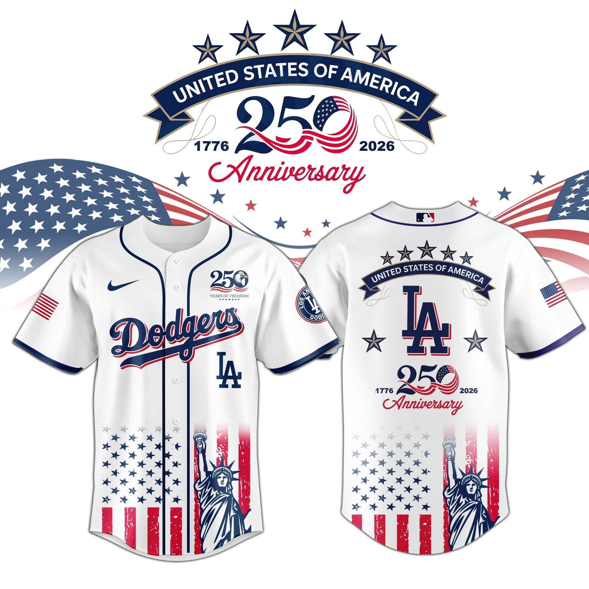 LAD Dodgers special America’s 250th Anniversary Limited Edition Jersey