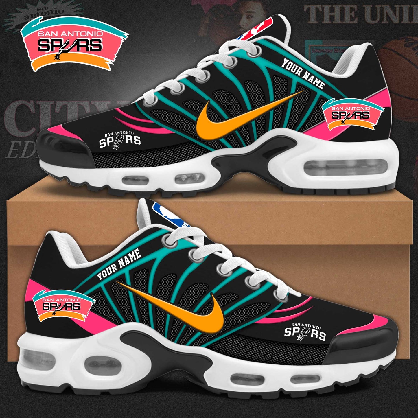 San Antonio Spurs Classic Colors City Air Max Plus Sneakers Limited Edition