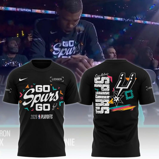 San Antonio Spurs Stadium 2026 Playoff Special T-Shirt - Black