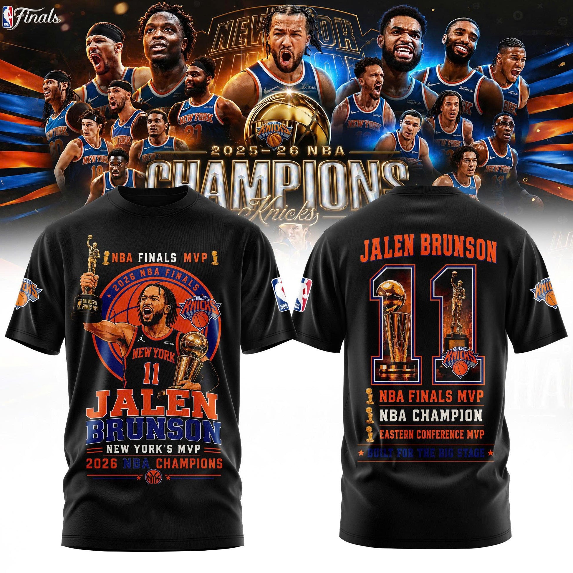 _ Jalen Brunson New York Knicks 2026  Finals MVP T-Shirt
